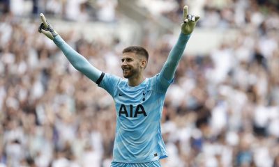 Goalkeeper Guglielmo Vicario of Tottenham