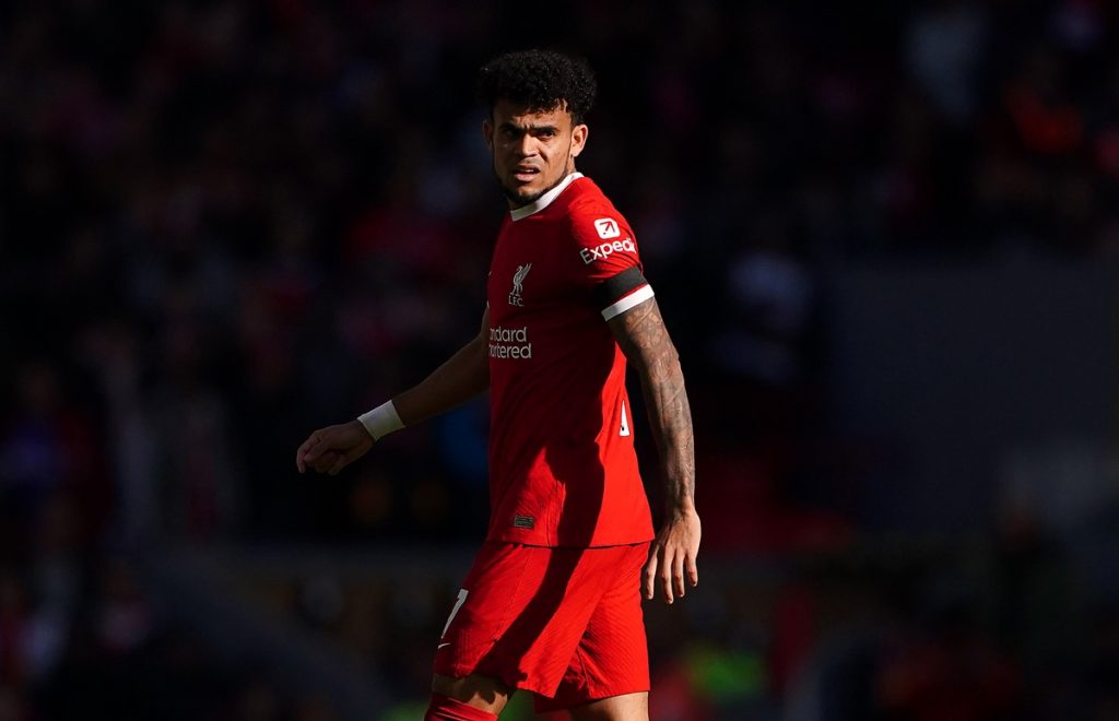 Liverpool's Luis Diaz during