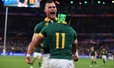 South Africa's Cheslin Kolbe and Jesse Kriel