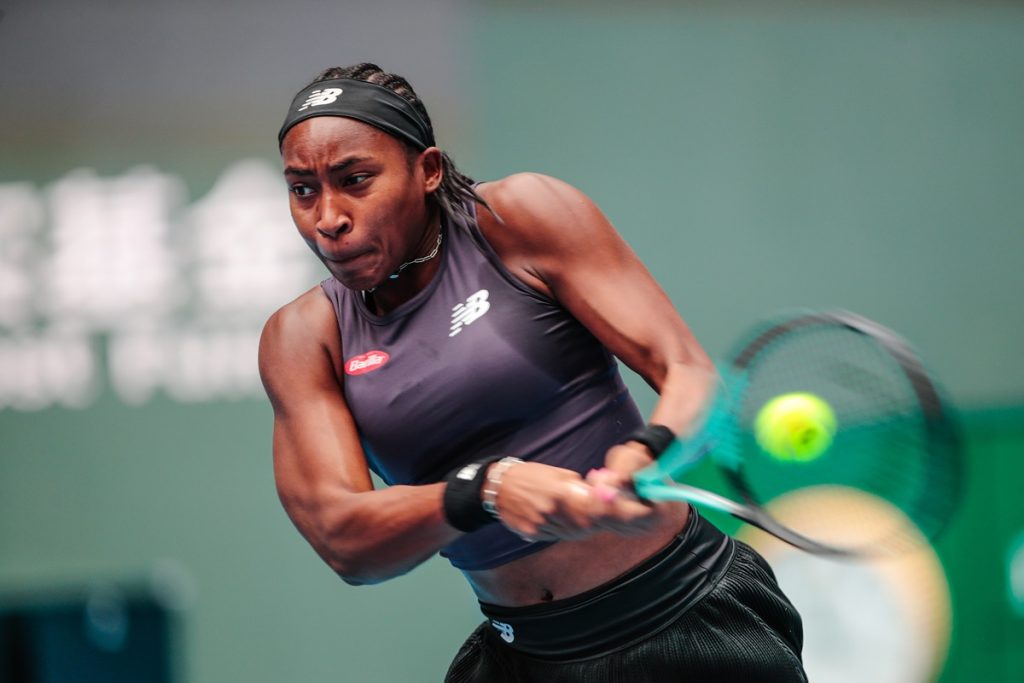 Coco Gauff of the USA i