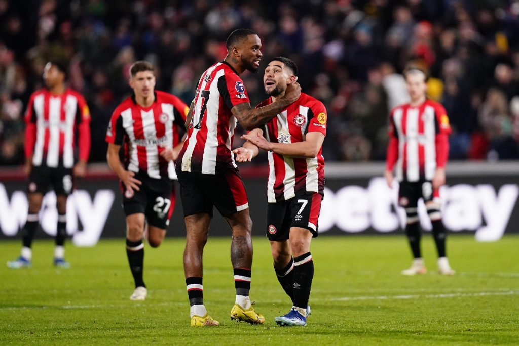 Ivan Toney and Neal Maupay of Brentford