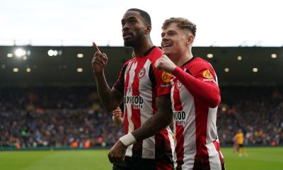 Ivan Toney and Keane Lewis-Potter of Brentford
