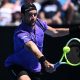 epa11822643 Matteo Berrettini of Italy in action against Cameron Norrie of Great Britain during the Men's Singles first round match at the Australian Open tennis tournament in Melbourne, Australia, 14 January 2025. EPA/JOEL CARRETT AUSTRALIA AND NEW ZEALAND OUT