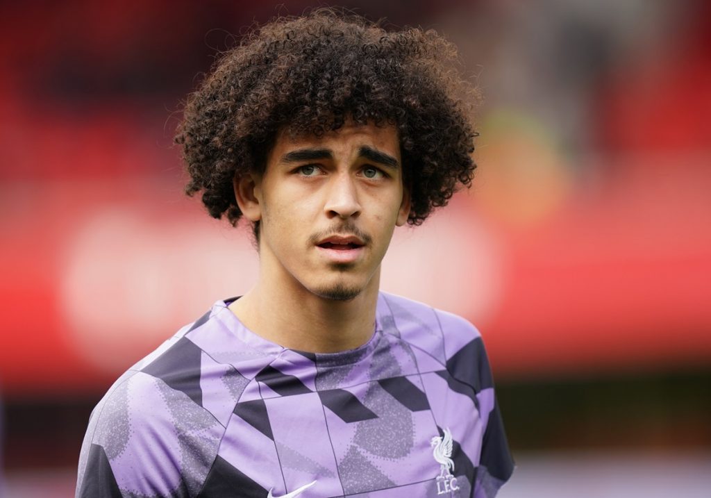 Liverpool's Jayden Danns ahead of the Premier League match at The City Ground, Nottingham. Picture date: Saturday March 2, 2024.