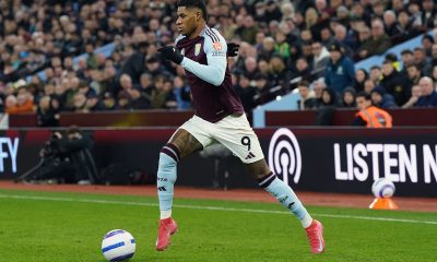 Aston Villa's Marcus Rashford during the Premier League match at Villa Park, Birmingham. Picture date: Saturday February 22, 2025.