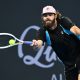 epa11803475 Reilly Opelka of USA in action during his quarter-finals match against Novak Djokovic of Serbia at the Brisbane International tennis tournament in Brisbane, Australia, 03 January 2025. EPA/DARREN ENGLAND AUSTRALIA AND NEW ZEALAND OUT
