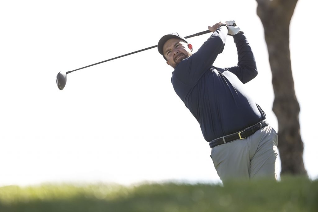 epa11625494 Shane Lowry of Ireland in action during the first round of the Spanish Open at Club de Campo Ville de Madrid, Madrid, Spain, 26 September 2024. EPA/SERGIO PEREZ
