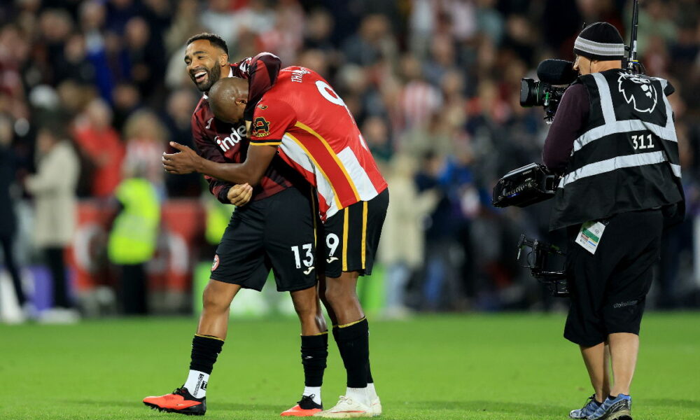Callum Wilson and Igor Thiago of Brentford