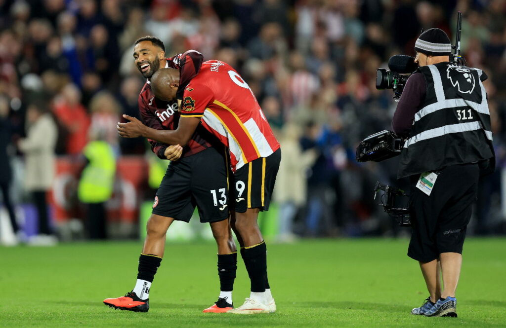 Callum Wilson and Igor Thiago of Brentford