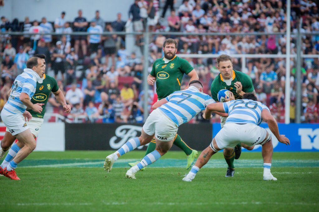 Andre Esterhuizen for the Springboks