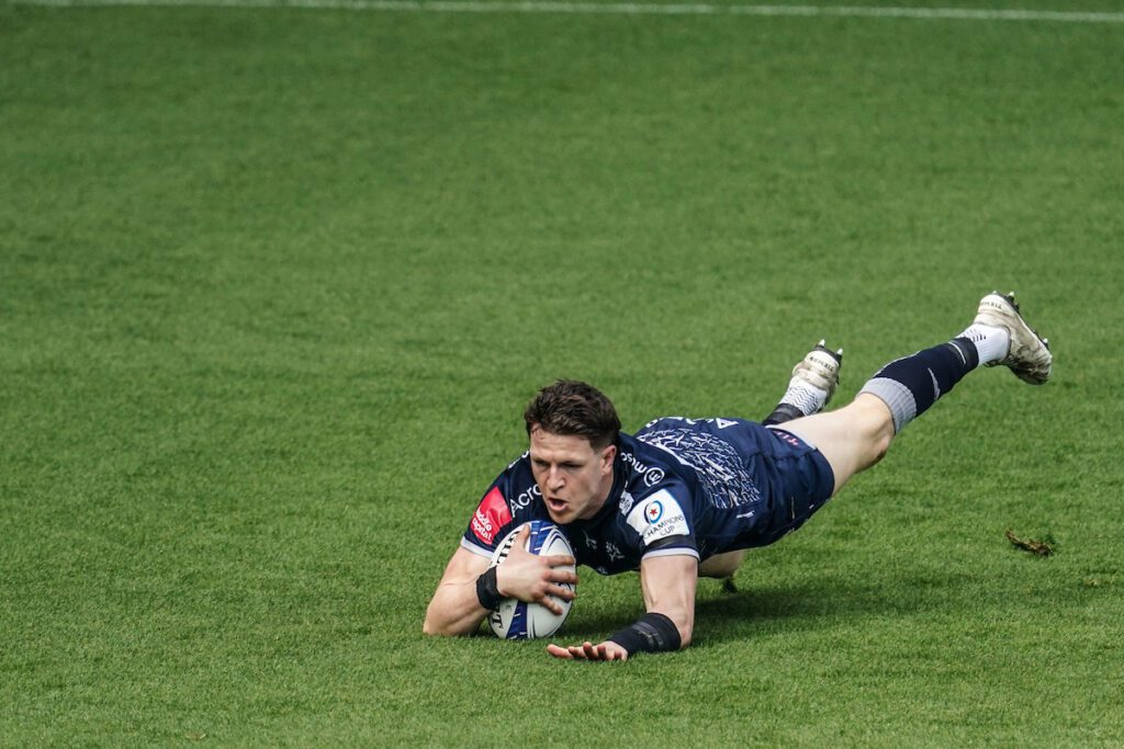 Sam James of the Sale Sharks - Gallagher Premiership