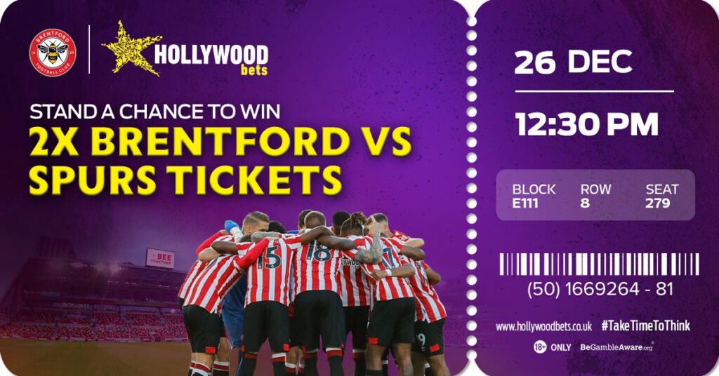 Brentford V Tottenham_Hollywoodbets_Ticket_Giveaway