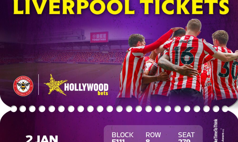 Brentford vs Liverpool Ticket Giveaway Ts & Cs Hollywoodbets UK
