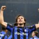 epa10441778 Inter Milan's Matteo Darmian jubilates after scoring during the Italy Cup quarter final soccer match between Fc Inter and Atalanta at Giuseppe Meazza stadium in Milan, Italy, 31 January 2023. EPA/MATTEO BAZZI