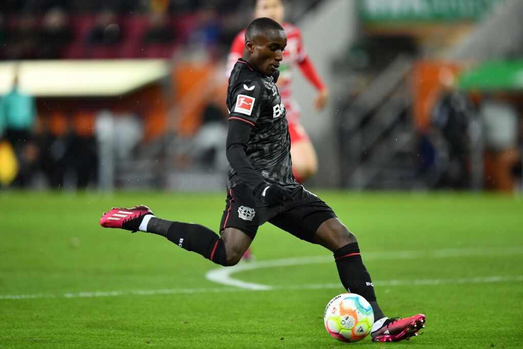 Moussa Diaby of Bayern Leverkusen