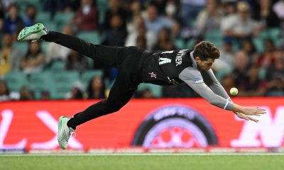 Mitchell Santner of New Zealand