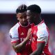 Arsenal's Gabriel Jesus (left) and Eddie Nketiah