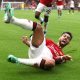 Manchester United's Bruno Fernandes celebrates scoring