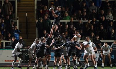 Callum Chick of Newcastle wins a lineout - Gallagher Premiership