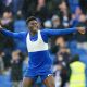 Brighton and Hove Albion's Carlos Baleba celebrates following during the Premier League match at the American Express Stadium, Brighton. Picture date: Sunday March 10, 2024.