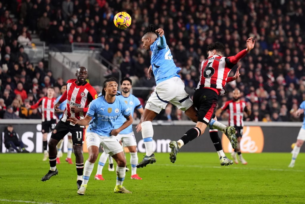 Christian Noorgard scores against Manchester City