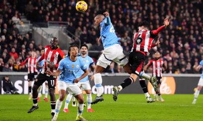 Christian Noorgard scores against Manchester City