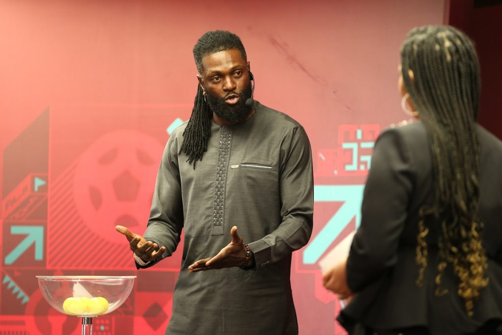 Emmanuel Adebayor during the 2022 FIFA World Cup Draw for the CAF Playoffs at the Krystal Hotel in Douala, Cameroon on 22 January 2022 ©Alain Guy Suffo/BackpagePix