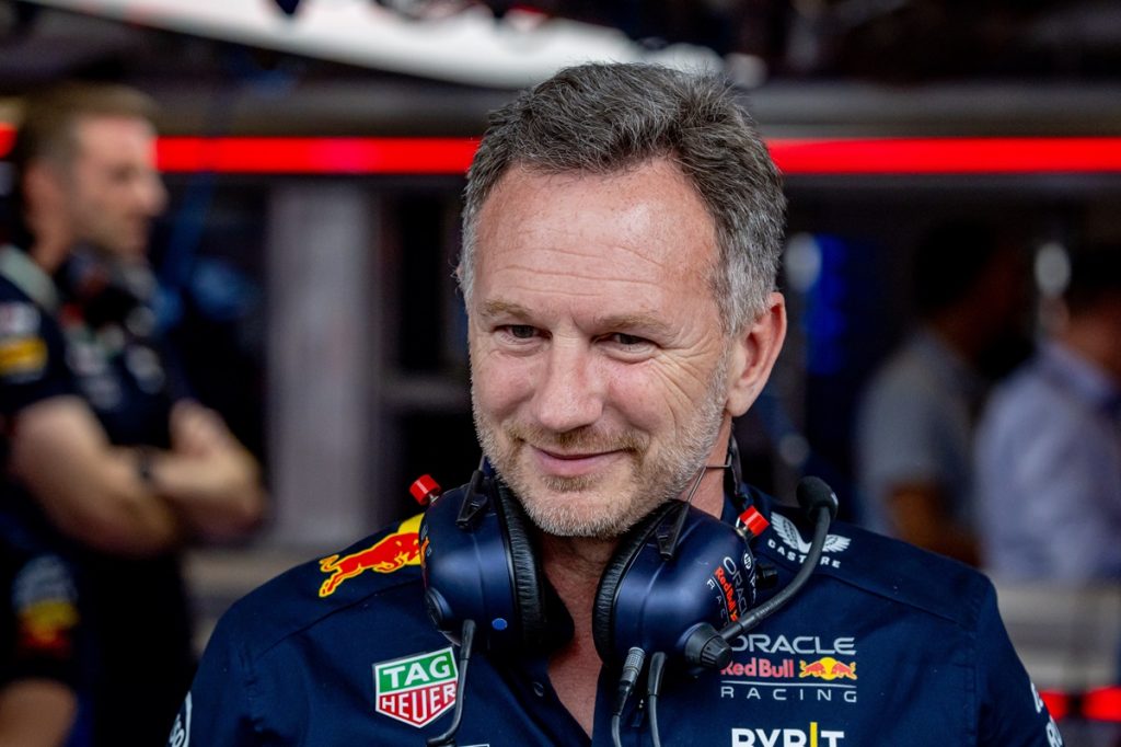 epa11443076 Red Bull Racing team principal Christian Horner looks during the free practice session, in Spielberg, Austria, 28 June 2024. The 2024 Formula 1 Austrian Grand Prix will be held at the Red Bull Ring racetrack on 30 June. EPA/MARTIN DIVISEK