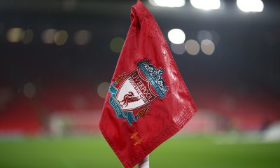 epa11842582 The corner flag inside Anfield stadium ahead of the UEFA Champions League league phase match between Liverpool FC and LOSC Lille, in Liverpool, Britain, 21 January 2025. EPA/ADAM VAUGHAN