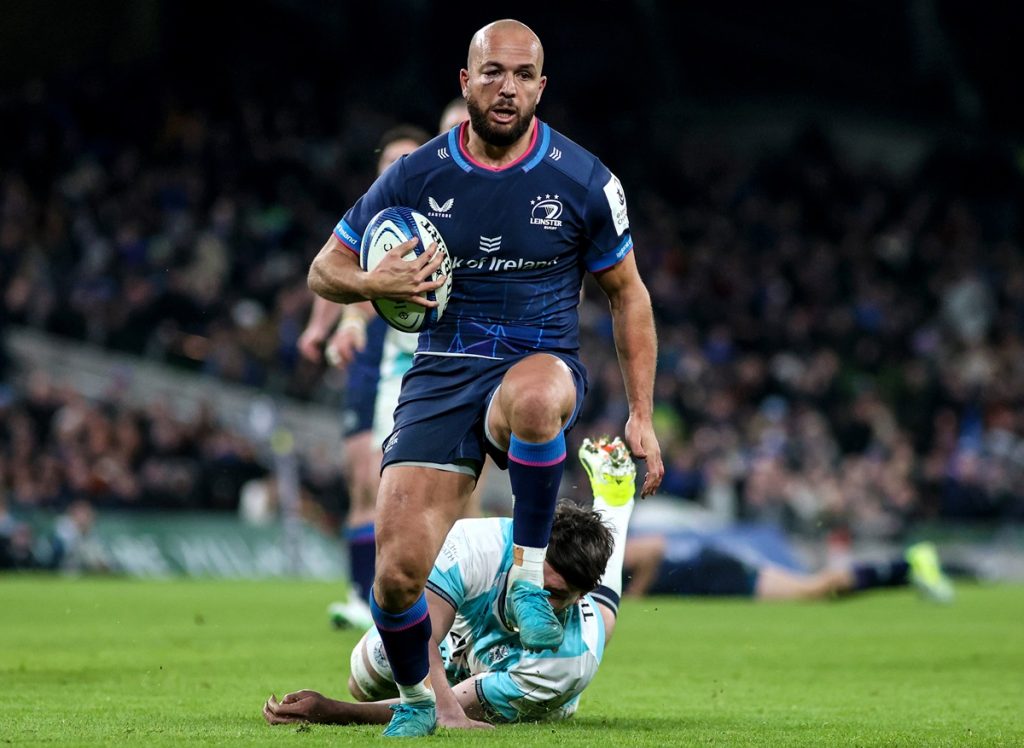 Leinster's Jamison Gibson-Park scores their side's sixth try of the game during the Investec Champions Cup match at the Aviva Stadium, Dublin. Picture date: