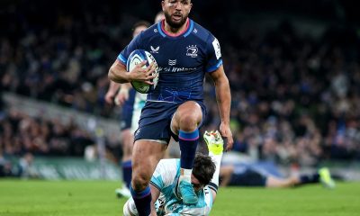 Leinster's Jamison Gibson-Park scores their side's sixth try of the game during the Investec Champions Cup match at the Aviva Stadium, Dublin. Picture date: