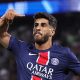 epa11562039 Paris Saint Germain's Marco Asensio celebrates scoring the 2-0 lead during the French Ligue 1 soccer match between Paris Saint Germain and Montpellier HSC at Parc des Princes Stadium in Paris, France, 23 August 2024. EPA/CHRISTOPHE PETIT TESSON