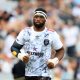 Siya Kolisi of the Sharks warming up during the Investec European Rugby Championships Cup 2024/25 match between Sharks and Stade Toulousain at Kings Park Stadium in Durban on 11 January 2025 © Samuel Shivambu/BackpagePix