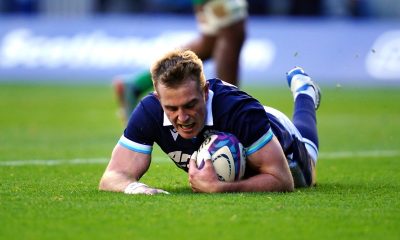 File photo dated 16-11-2024 of Scotland's Stafford McDowall scores his side's second try of the game. Stafford McDowall will captain Scotland A on Saturday - six days after leading the senior side to victory against Portugal. Issue date: Monday November 18, 2024.