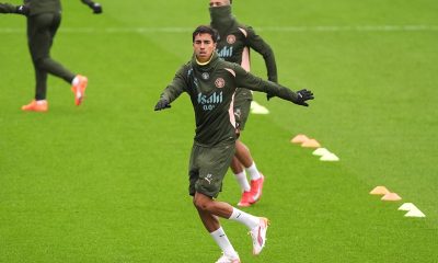 Manchester City's Vitor Reis during a training session at the City Football Academy, Manchester.