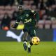 Brentford's Yoane Wissa scores their side's fifth goal of the game during the Premier League match at St Mary's Stadium, Southampton.