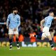 epa11862003 Mateo Kovacic (2R) of Manchester City celebrates after scoring the 1-1 during the UEFA Champions League match between Manchester City and Club Brugge in Manchester, Britain, 29 January 2025.