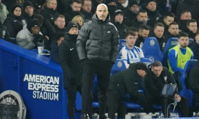 Chelsea manager Enzo Maresca on the touchline during the Premier League match at the American Express Stadium, Brighton. Picture date: Friday February 14, 2025.