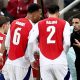 epa11877600 Arsenal manager Mikel Arteta (R) talks to players during the EFL Cup semi-final 2nd leg match between Newcastle United and Arsenal FC, in Newcastle, Britain, 05 February 2025. EPA/ADAM VAUGHAN EPA-EFE/ADAM VAUGHAN EPA-EFE/ADAM VAUGHAN