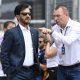 epa11490134 Mohammed Ahmad Sultan Ben Sulayem, President of the FIA (L) and Zoltan Szujo, President of the Hungarian Autosport Federation (MNASz) during the Driver's Parade prior to the Formula One Hungarian Grand Prix at the Hungaroring circuit, in Mogyorod, near Budapest, 21 July 2024. EPA/Tamas Kovacs HUNGARY OUT