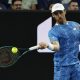 epa11830222 Benjamin Bonzi of France in action during the Men's Singles round 3 match against Jiri Ledecka of Czechia at the Australian Open Grand Slam tennis tournament in Melbourne, Australia, 17 January 2025. EPA/ROLEX DELA PENA