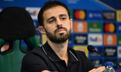 Manchester City's Bernardo Silva during a press conference at the Jose Alvalade Stadium, Lisbon. Picture date: Monday November 4, 2024.