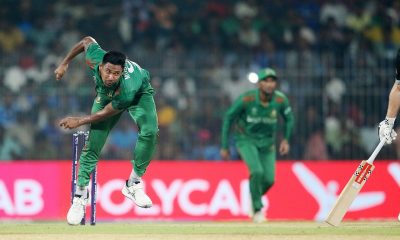 Mandatory Credit: Photo by R. Parthibhan/Shutterstock (14147196ca) Bangladesh's Mustafizur Rahman during ICC Cricket World Cup match between New Zealand and Bangladesh in Chennai. New Zealand v Bangladesh, ICC Men's Cricket World Cup, International Cricket ODI, MA Chidambaram Stadium, Chennai, India - 13 Oct 2023