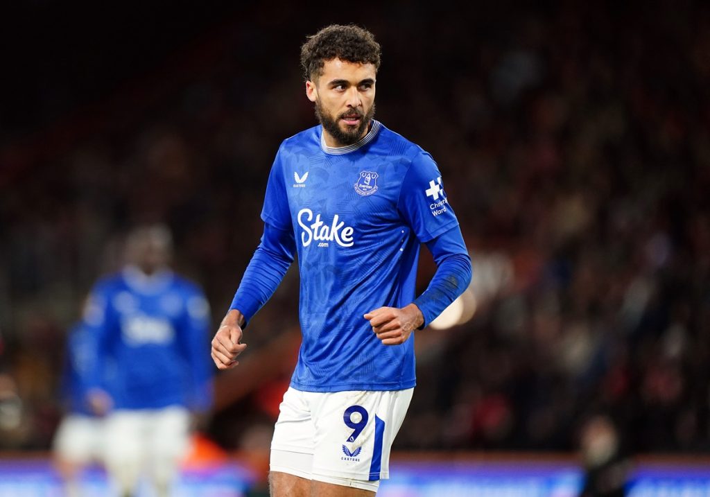 Everton's Dominic Calvert-Lewin during the Premier League match at the Vitality Stadium, Bournemouth. Picture date: Saturday January 4, 2025.