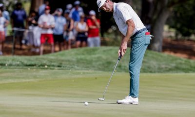 epa11224773 Harris English of the US putts on the third hole during the third round of The Players Championship golf tournament in Ponte Vedra Beach, Florida, USA, 16 March 2024. EPA/ERIK S. LESSER