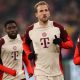 epa11705926 Harry Kane of Munich warms up prior to the UEFA Champions League league phase match between FC Bayern Munich and S.L. Benfica, in Munich, Germany, 06 November 2024. EPA/ANNA SZILAGYI