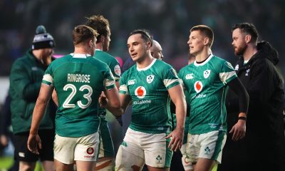 Ireland players after the Guinness Men's Six Nations match at Scottish Gas Murrayfield Stadium, Edinburgh. Picture date: Sunday January 9, 2025.