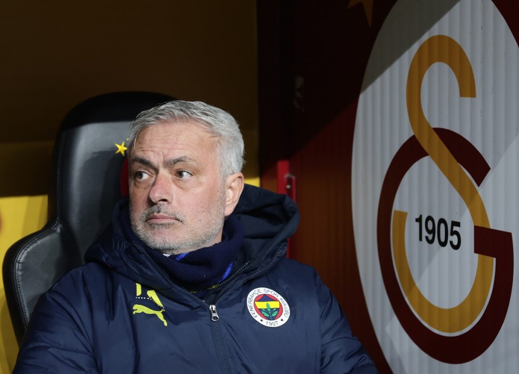 Fenerbahce's head coach Jose Mourinho before the Turkish Super League derby match between Galatasaray vs Fenerbahce in Istanbul, Turkey, 24 February 2025. EPA/ERDEM SAHIN