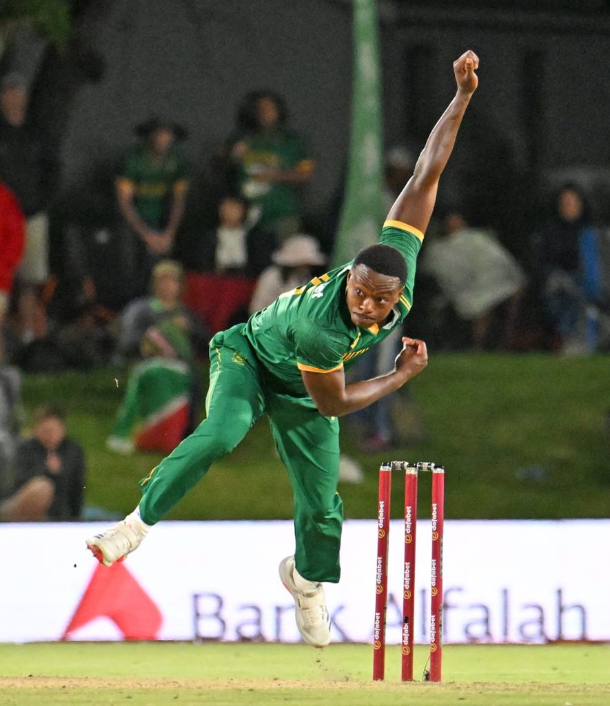 Kagiso Rabada of South Africa during the 2024 One Day International Series game between South Africa and Pakistan at Boland Park, Paarl in South Africa on 17 December 2024 © Ryan Wilkisky/BackpagePix