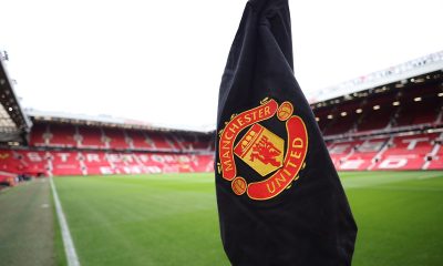 epa11869749 A black corner flag in Old Trafford to mark the anniversary of the Munich Air Disaster ahead of the English Premier League match between Manchester United and Crystal Palace in Manchester, Britain, 02 February 2025. EPA/ADAM VAUGHAN EDITORIAL USE ONLY. No use with unauthorized audio, video, data, fixture lists, club/league logos, 'live' services or NFTs. Online in-match use limited to 120 images, no video emulation. No use in betting, games or single club/league/player publications.